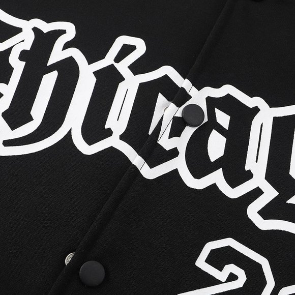 Black Mens Chicago Bomber Jacket - Picture 5 of 5